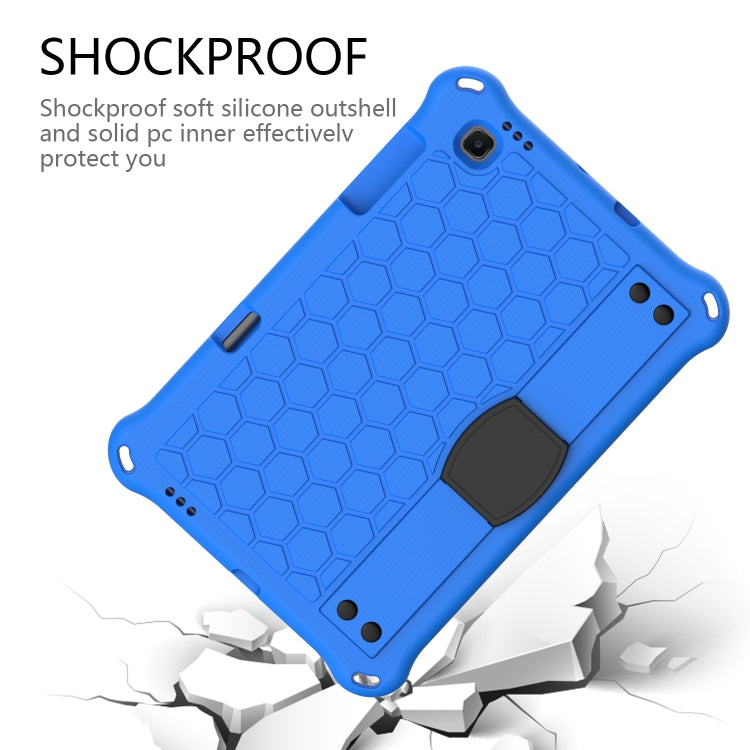 For Samsung Galaxy Tab S6 Lite P610 Honeycomb EVA + PC Shockproof Case with Strap(Blue+Black) - Tab S6 Lite P610 / P615 by buy2fix | Online Shopping UK | buy2fix