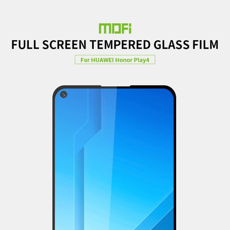 For Huawei Honor Play4 MOFI 9H 2.5D Full Screen Tempered Glass Film(Black) - Honor Tempered Glass by MOFI | Online Shopping UK | buy2fix