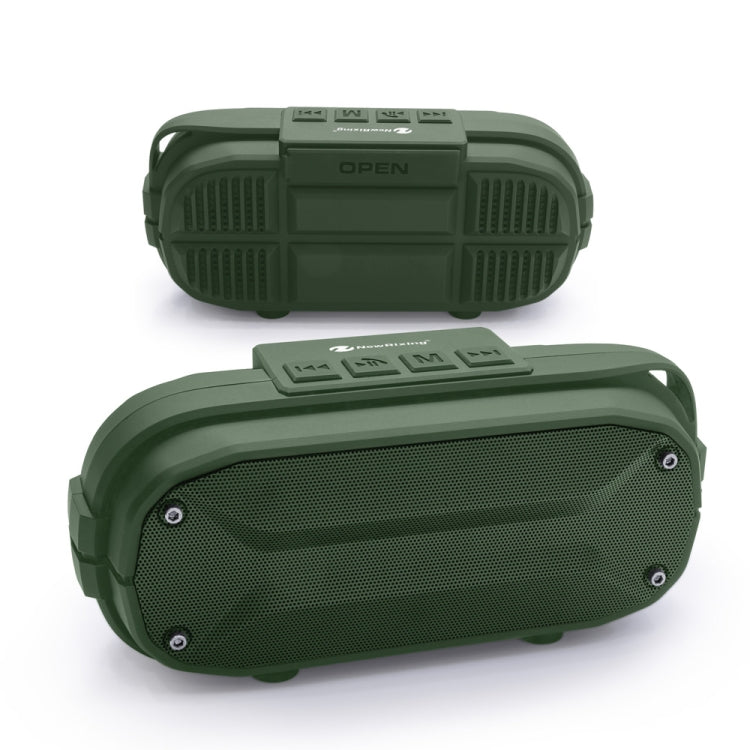 NewRixing NR-3023 Portable Stereo Wireless Bluetooth Speaker, Built-in Microphone, Support TF Card / FM(Green) - Desktop Speaker by NewRixing | Online Shopping UK | buy2fix