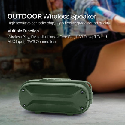 NewRixing NR-3023 Portable Stereo Wireless Bluetooth Speaker, Built-in Microphone, Support TF Card / FM(Green) - Desktop Speaker by NewRixing | Online Shopping UK | buy2fix