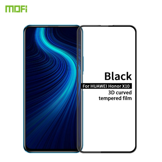 For Huawei Honor X10 MOFI 9H 3D Explosion-proof Curved Screen Tempered Glass Film(Black) - Honor Tempered Glass by MOFI | Online Shopping UK | buy2fix