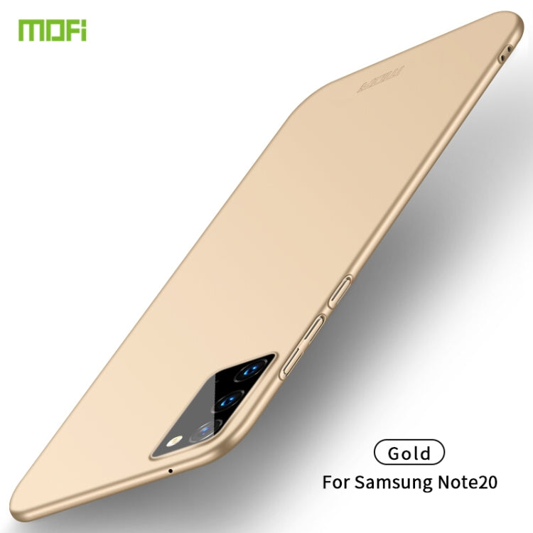 For Samsung Galaxy Note20 MOFI Frosted PC Ultra-thin Hard Case(Gold) - Galaxy Note20 Cases by MOFI | Online Shopping UK | buy2fix