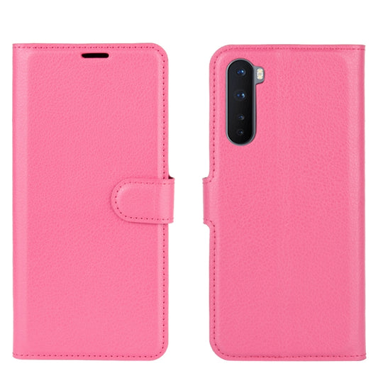 For OnePlus Nord Litchi Texture Horizontal Flip Protective Case with Holder & Card Slots & Wallet(Rose red) by buy2fix