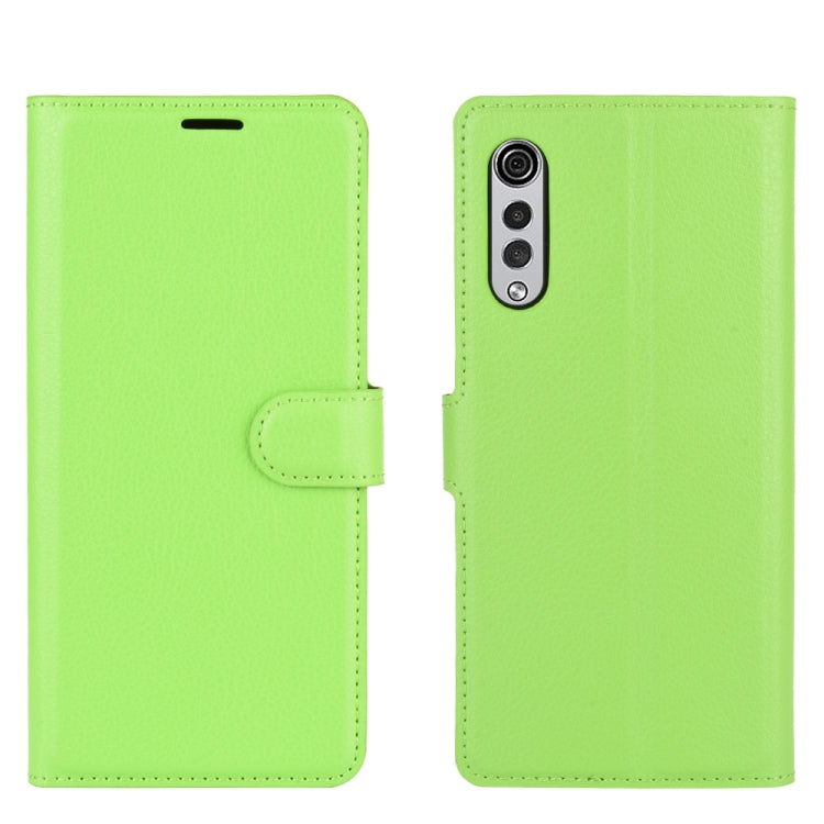 For LG Velvet Litchi Texture Horizontal Flip Protective Case with Holder & Card Slots & Wallet(Green) - LG by buy2fix | Online Shopping UK | buy2fix