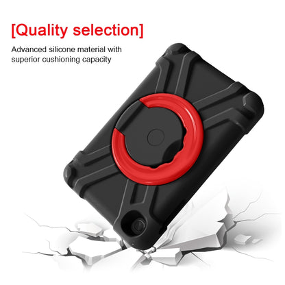 For Galaxy Tab A 8.4 (2020) T307 PC + Silicone Shockproof Combination Case with 360 Degree Rotating Holder & Handle(Black + Red) - Tab A 8.4 (2020) by buy2fix | Online Shopping UK | buy2fix