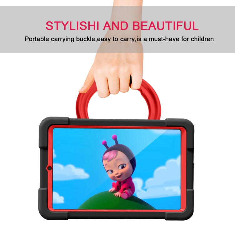 For Galaxy Tab A 8.4 (2020) T307 PC + Silicone Shockproof Combination Case with 360 Degree Rotating Holder & Handle(Black + Red) - Tab A 8.4 (2020) by buy2fix | Online Shopping UK | buy2fix