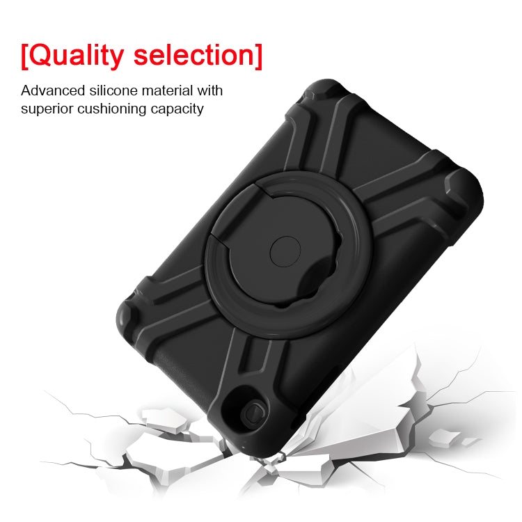 For Galaxy Tab A 8.4 (2020) T307 PC + Silicone Shockproof Combination Case with 360 Degree Rotating Holder & Handle(Black) - Tab A 8.4 (2020) by buy2fix | Online Shopping UK | buy2fix