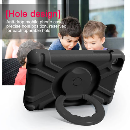 For Galaxy Tab A 8.4 (2020) T307 PC + Silicone Shockproof Combination Case with 360 Degree Rotating Holder & Handle(Black) - Tab A 8.4 (2020) by buy2fix | Online Shopping UK | buy2fix