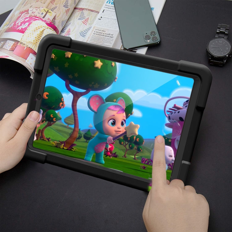 For Galaxy Tab A 8.4 (2020) T307 PC + Silicone Shockproof Combination Case with 360 Degree Rotating Holder & Handle(Black) - Tab A 8.4 (2020) by buy2fix | Online Shopping UK | buy2fix