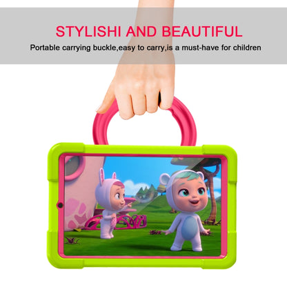 For Galaxy Tab A 8.4 (2020) T307 PC + Silicone Shockproof Combination Case with 360 Degree Rotating Holder & Handle(Glass Green + Rose Red) - Tab A 8.4 (2020) by buy2fix | Online Shopping UK | buy2fix