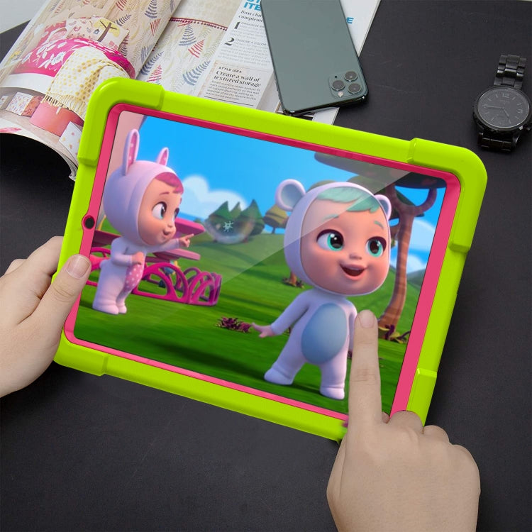 For Galaxy Tab A 8.4 (2020) T307 PC + Silicone Shockproof Combination Case with 360 Degree Rotating Holder & Handle(Glass Green + Rose Red) - Tab A 8.4 (2020) by buy2fix | Online Shopping UK | buy2fix