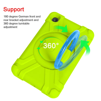 For Galaxy Tab A 8.4 (2020) T307 PC + Silicone Shockproof Combination Case with 360 Degree Rotating Holder & Handle(Glass Green + Blue) - Tab A 8.4 (2020) by buy2fix | Online Shopping UK | buy2fix