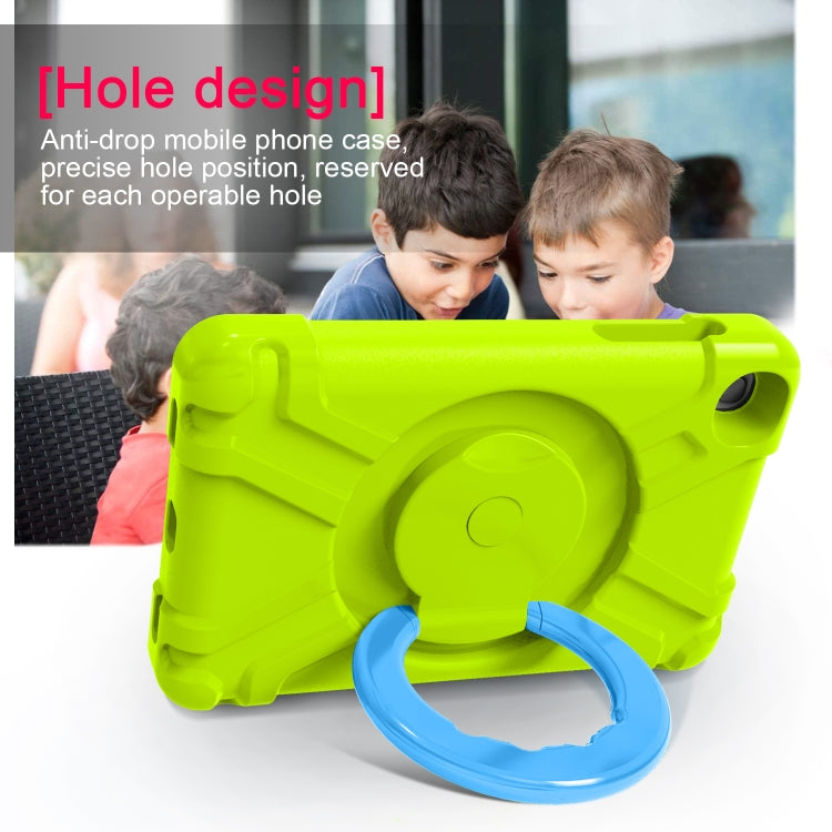 For Galaxy Tab A 8.4 (2020) T307 PC + Silicone Shockproof Combination Case with 360 Degree Rotating Holder & Handle(Glass Green + Blue) - Tab A 8.4 (2020) by buy2fix | Online Shopping UK | buy2fix