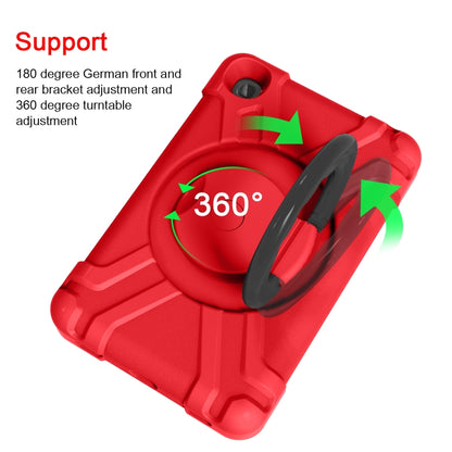 For Galaxy Tab A 8.4 (2020) T307 PC + Silicone Shockproof Combination Case with 360 Degree Rotating Holder & Handle(Red + Black) - Tab A 8.4 (2020) by buy2fix | Online Shopping UK | buy2fix