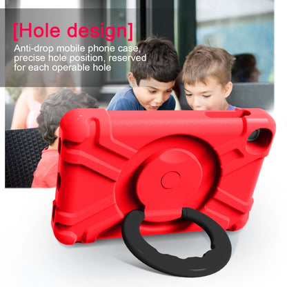 For Galaxy Tab A 8.4 (2020) T307 PC + Silicone Shockproof Combination Case with 360 Degree Rotating Holder & Handle(Red + Black) - Tab A 8.4 (2020) by buy2fix | Online Shopping UK | buy2fix