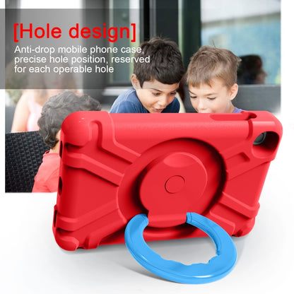 For Galaxy Tab A 8.4 (2020) T307 PC + Silicone Shockproof Combination Case with 360 Degree Rotating Holder & Handle(Red + Blue) - Tab A 8.4 (2020) by buy2fix | Online Shopping UK | buy2fix