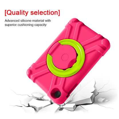 For Galaxy Tab A 8.4 (2020) T307 PC + Silicone Shockproof Combination Case with 360 Degree Rotating Holder & Handle(Rose Red + Grass Green) - Tab A 8.4 (2020) by buy2fix | Online Shopping UK | buy2fix