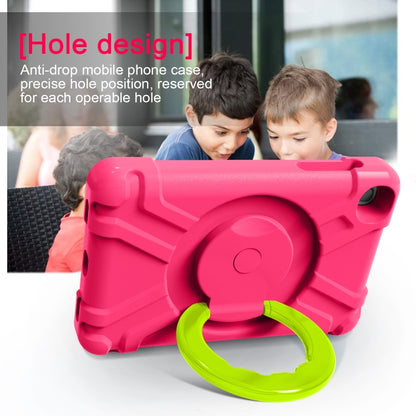 For Galaxy Tab A 8.4 (2020) T307 PC + Silicone Shockproof Combination Case with 360 Degree Rotating Holder & Handle(Rose Red + Grass Green) - Tab A 8.4 (2020) by buy2fix | Online Shopping UK | buy2fix