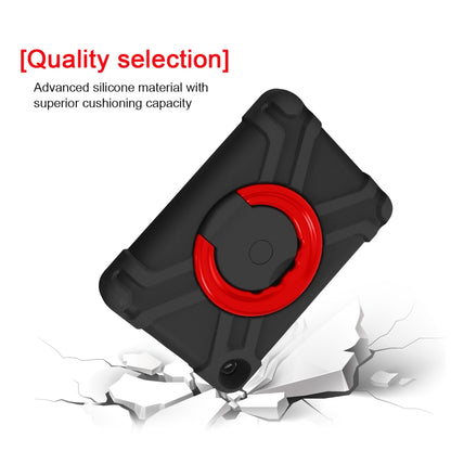 For Amazon Kindle Fire HD8 (2020) PC + Silicone Shockproof Combination Case with 360 Degree Rotating Holder & Handle(Black + Red) -  by buy2fix | Online Shopping UK | buy2fix