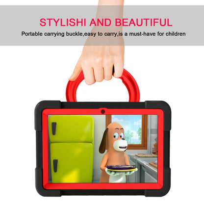 For Amazon Kindle Fire HD8 (2020) PC + Silicone Shockproof Combination Case with 360 Degree Rotating Holder & Handle(Black + Red) -  by buy2fix | Online Shopping UK | buy2fix