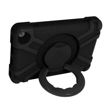 For Amazon Kindle Fire HD8 (2020) PC + Silicone Shockproof Combination Case with 360 Degree Rotating Holder & Handle(Black) -  by buy2fix | Online Shopping UK | buy2fix