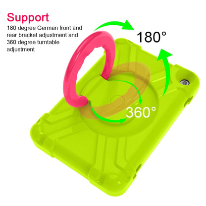 For Amazon Kindle Fire HD8 (2020) PC + Silicone Shockproof Combination Case with 360 Degree Rotating Holder & Handle(Glass Green + Rose Red) -  by buy2fix | Online Shopping UK | buy2fix