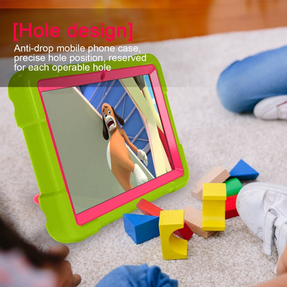 For Amazon Kindle Fire HD8 (2020) PC + Silicone Shockproof Combination Case with 360 Degree Rotating Holder & Handle(Glass Green + Rose Red) -  by buy2fix | Online Shopping UK | buy2fix