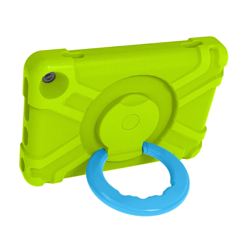 For Amazon Kindle Fire HD8 (2020) PC + Silicone Shockproof Combination Case with 360 Degree Rotating Holder & Handle(Glass Green + Blue) -  by buy2fix | Online Shopping UK | buy2fix