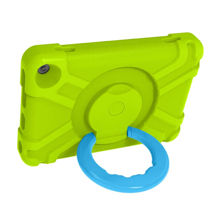 For Amazon Kindle Fire HD8 (2020) PC + Silicone Shockproof Combination Case with 360 Degree Rotating Holder & Handle(Glass Green + Blue) -  by buy2fix | Online Shopping UK | buy2fix