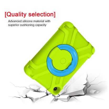For Amazon Kindle Fire HD8 (2020) PC + Silicone Shockproof Combination Case with 360 Degree Rotating Holder & Handle(Glass Green + Blue) -  by buy2fix | Online Shopping UK | buy2fix