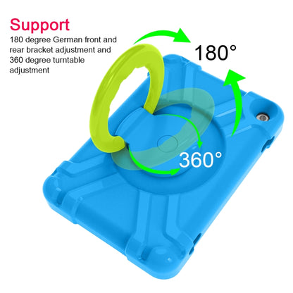 For Amazon Kindle Fire HD8 (2020) PC + Silicone Shockproof Combination Case with 360 Degree Rotating Holder & Handle(Blue + Grass Green) -  by buy2fix | Online Shopping UK | buy2fix