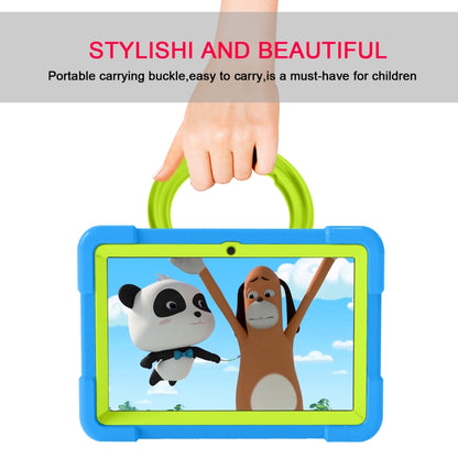 For Amazon Kindle Fire HD8 (2020) PC + Silicone Shockproof Combination Case with 360 Degree Rotating Holder & Handle(Blue + Grass Green) -  by buy2fix | Online Shopping UK | buy2fix