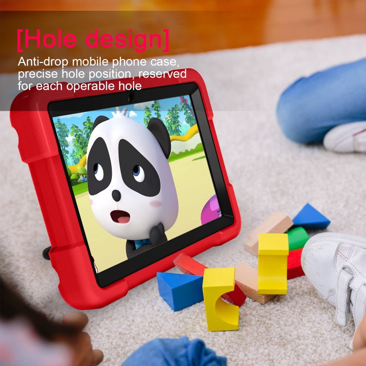 For Amazon Kindle Fire HD8 (2020) PC + Silicone Shockproof Combination Case with 360 Degree Rotating Holder & Handle(Red + Black) -  by buy2fix | Online Shopping UK | buy2fix