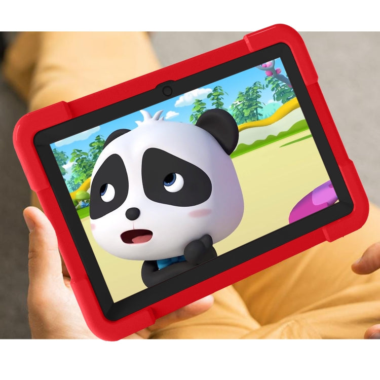 For Amazon Kindle Fire HD8 (2020) PC + Silicone Shockproof Combination Case with 360 Degree Rotating Holder & Handle(Red + Black) -  by buy2fix | Online Shopping UK | buy2fix