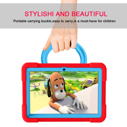 For Amazon Kindle Fire HD8 (2020) PC + Silicone Shockproof Combination Case with 360 Degree Rotating Holder & Handle(Red + Blue) -  by buy2fix | Online Shopping UK | buy2fix