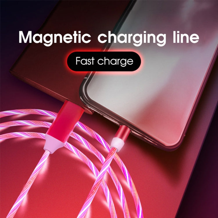 USB to 8 Pin Magnetic Suction Colorful Streamer Mobile Phone Charging  Cable, Length: 1m(Red Light) - Charging Cable & Head by buy2fix | Online Shopping UK | buy2fix