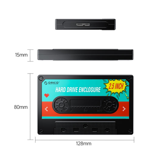 ORICO 2580U3 2.5 inch USB 3.0 SATA Hard Drive Enclosure Classic Mobile Hard Disk Box by ORICO