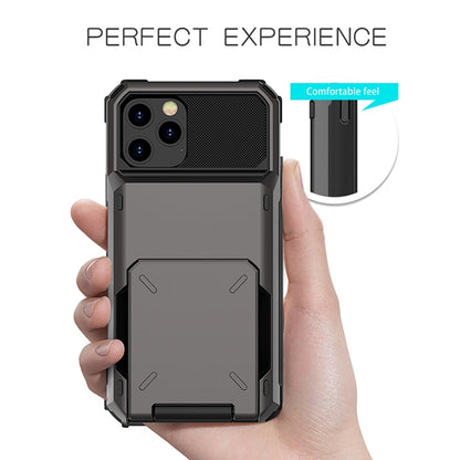 For iPhone 12 mini Scratch-Resistant Shockproof Heavy Duty Rugged Armor Protective Case with Card Slot(Dark Grey) by buy2fix