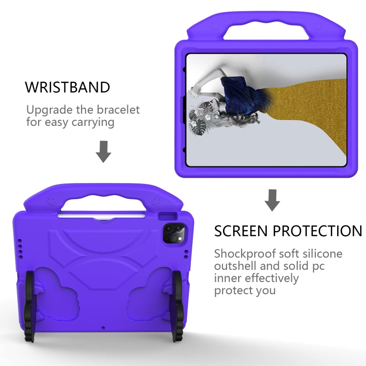 For iPad Pro 11 2020 EVA Shockproof Tablet Case with Thumb Bracket(Purple) - iPad Pro 11 (2020) Cases by buy2fix | Online Shopping UK | buy2fix