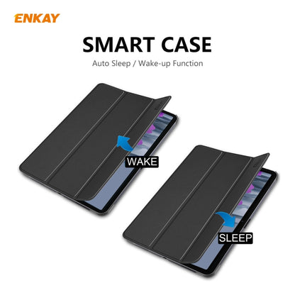 ENKAY ENK-8011 PU Leather + TPU Smart Case with Pen Slot for Samsung Galaxy Tab S8 / Galaxy Tab S7 11.0 T870 / T875(Black) by ENKAY