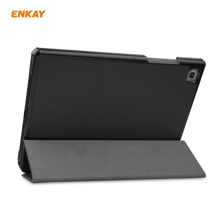 ENKAY ENK-8009 For Samsung Galaxy Tab A7 10.4 T500 / T505 2020 / 2022 PU Leather + Plastic Smart Case with Three-folding Holder(Black) - Other Galaxy Tab PC by ENKAY | Online Shopping UK | buy2fix