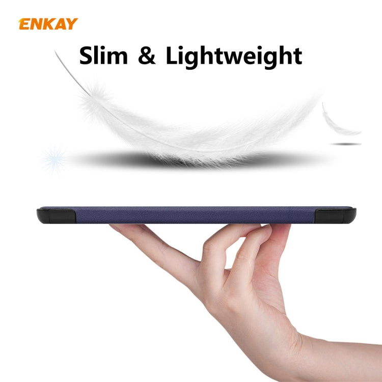 ENKAY ENK-8009 For Samsung Galaxy Tab A7 10.4 T500 / T505 2020 / 2022 PU Leather + Plastic Smart Case with Three-folding Holder(Dark Blue) - Other Galaxy Tab PC by ENKAY | Online Shopping UK | buy2fix