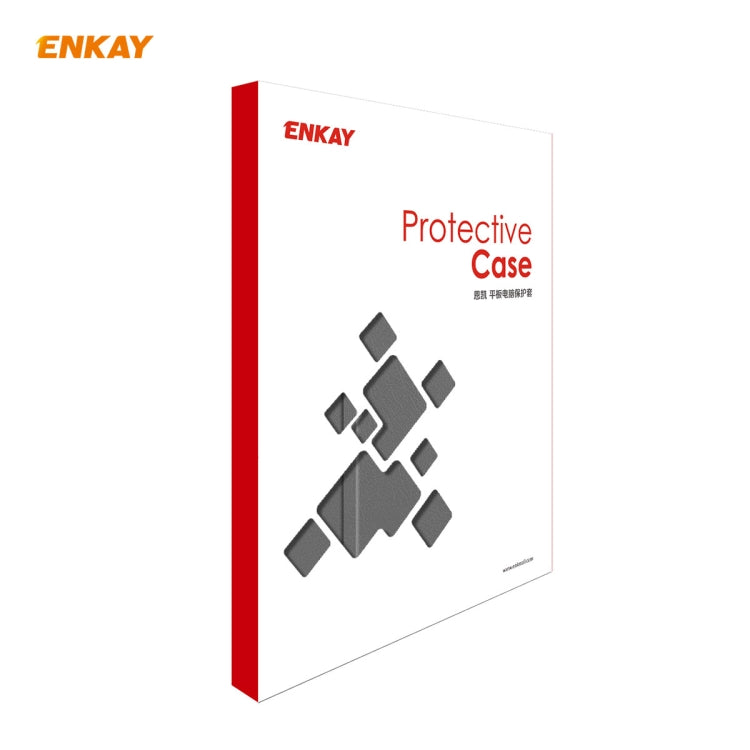 ENKAY ENK-8009 For Samsung Galaxy Tab A7 10.4 T500 / T505 2020 / 2022 PU Leather + Plastic Smart Case with Three-folding Holder(Grey) - Other Galaxy Tab PC by ENKAY | Online Shopping UK | buy2fix