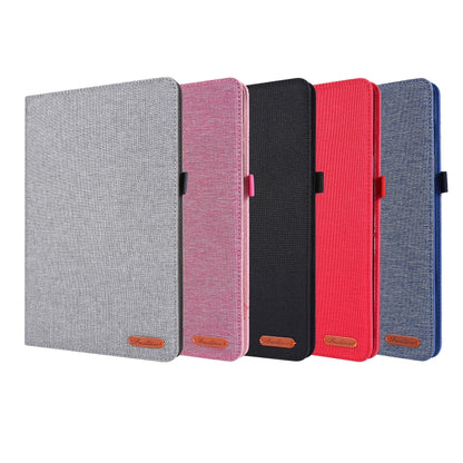 For Samsung Galaxy Tab S8 / Galaxy Tab S7 T870/T875 Horizontal Flip TPU + Fabric PU Leather Protective Case with Card Slots & Holder(RoseRed) by buy2fix