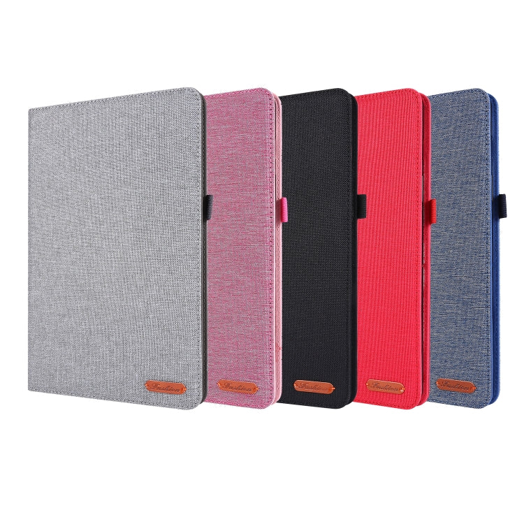 For Samsung Galaxy Tab S8 / Galaxy Tab S7 T870/T875 Horizontal Flip TPU + Fabric PU Leather Protective Case with Card Slots & Holder(Grey) by buy2fix