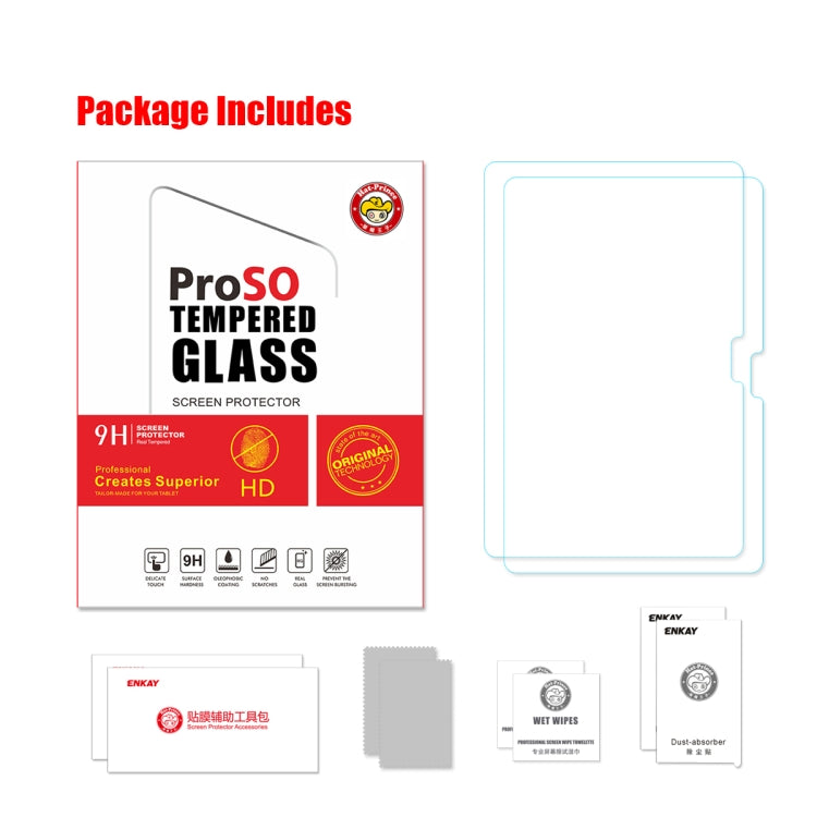 For Huawei Enjoy Tablet 2 2 PCS ENKAY Hat-Prince 0.33mm 9H Surface Hardness 2.5D Explosion-proof Tempered Glass Protector - For Huawei MediaPad by ENKAY | Online Shopping UK | buy2fix