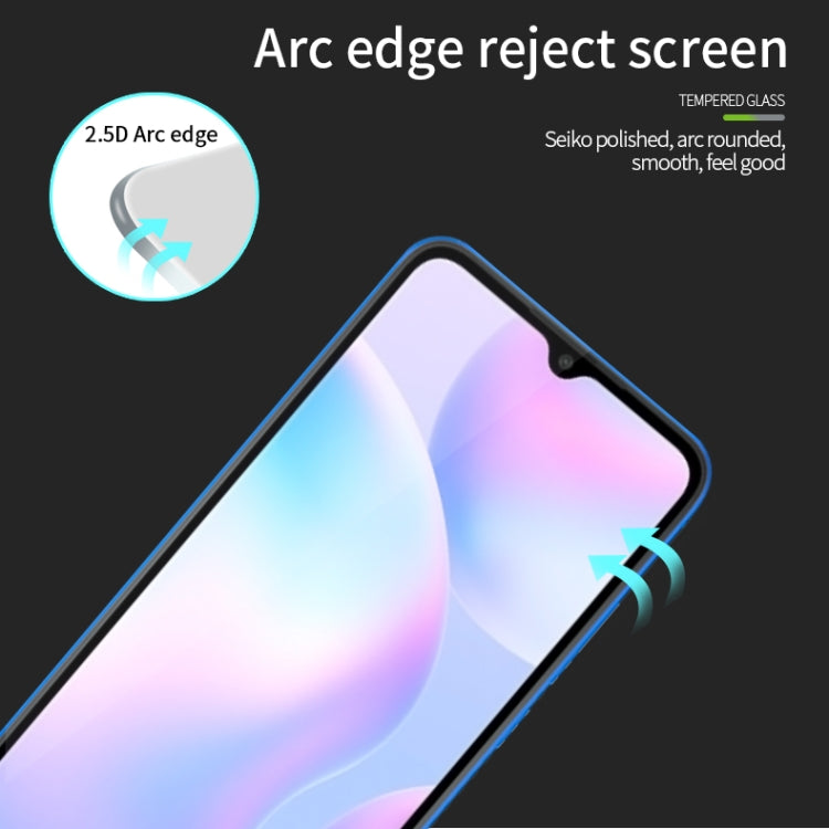 For Xiaomi Redmi 9A/9C PINWUYO 9H 2.5D Full Screen Tempered Glass Film(Black) -  by PINWUYO | Online Shopping UK | buy2fix