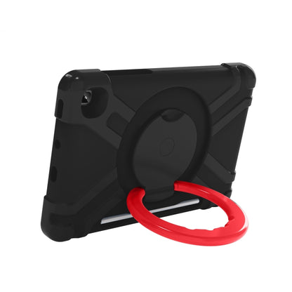 For Samsung Galaxy Tab S6 Lite P610 PC + Silicone Shockproof Combination Case with 360 Degree Rotating Holder & Handle & Pen Slot(Black + Red) - Tab S6 Lite P610 / P615 by buy2fix | Online Shopping UK | buy2fix