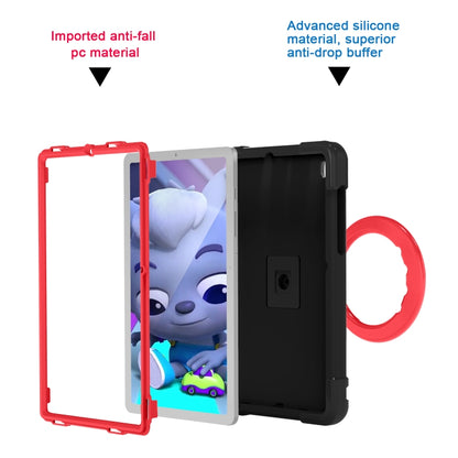 For Samsung Galaxy Tab S6 Lite P610 PC + Silicone Shockproof Combination Case with 360 Degree Rotating Holder & Handle & Pen Slot(Black + Red) - Tab S6 Lite P610 / P615 by buy2fix | Online Shopping UK | buy2fix