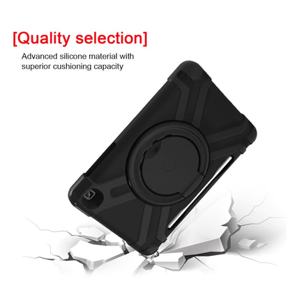 For Samsung Galaxy Tab S6 Lite P610 PC + Silicone Shockproof Combination Case with 360 Degree Rotating Holder & Handle & Pen Slot(Black) - Tab S6 Lite P610 / P615 by buy2fix | Online Shopping UK | buy2fix